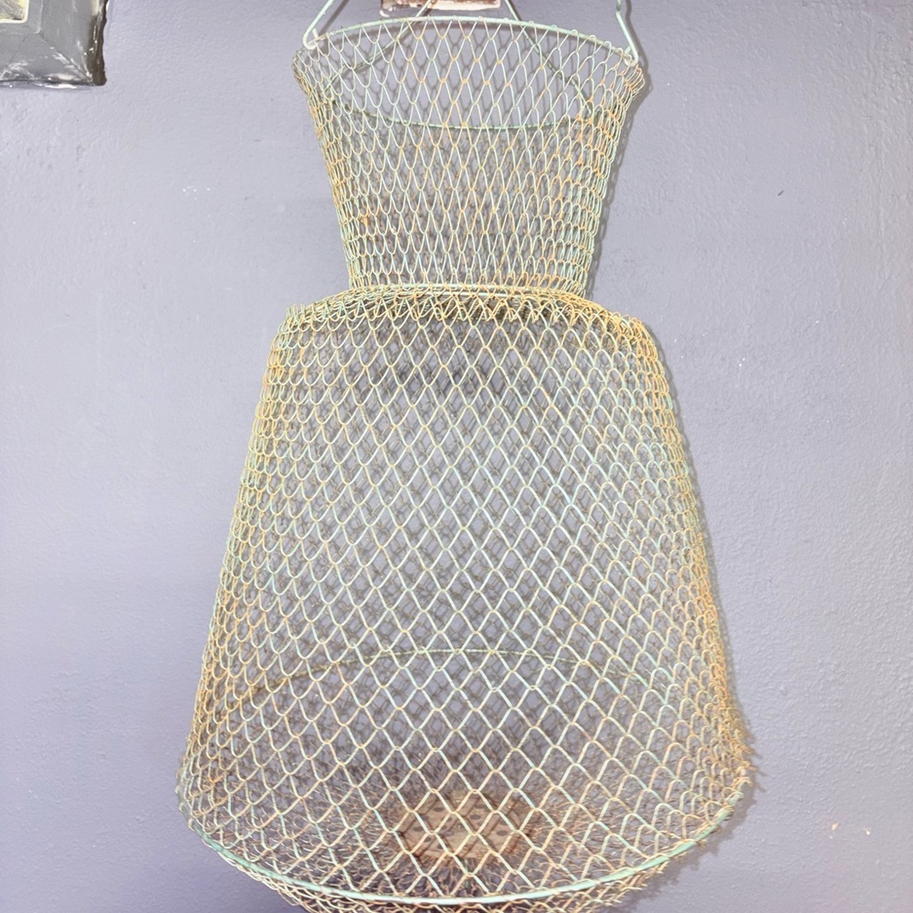 Vintage French Fishing Basket